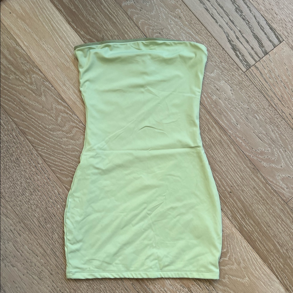 Sage Green White Fox Mini Dress